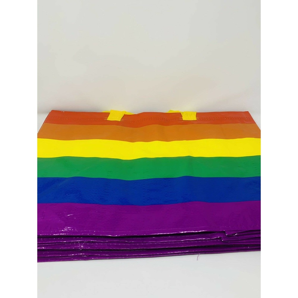 IKEA STORSTOMMA Rainbow Bag Reusable Shopping Tote